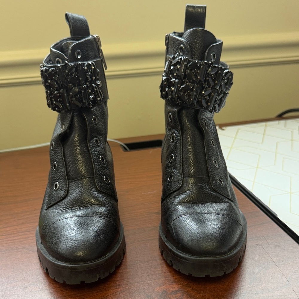Karl Lagerfeld Elegant Black Women's Combat Boots